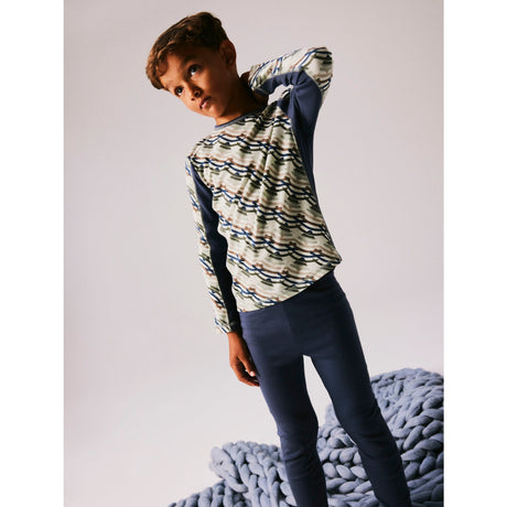 Name It Ombre Blue Nkmwillto Wool Long Johns