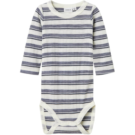 Name It Folkstone Gray Snow White Nbmwang Wool Needle Ls Body Noos