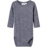 Name It Folkstone Gray Nbmwang Wool Needle Ls Body Solid Noos