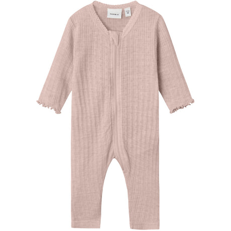 Name It Shadow Gray Nbfwossa Wo/Si Rib Nightsuit