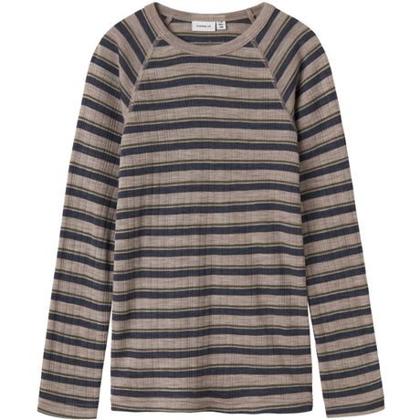 Name It Satellite Ombre Blue Nkmwang Wool Needle Ls Top Stripe