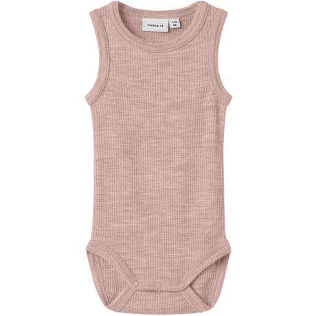 Name It Shadow Gray Nbnwax Wool Rib Tank Body