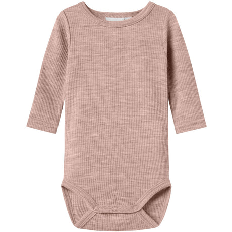 Name It Shadow Gray Nbnwax Wool Rib Ls Body Noos