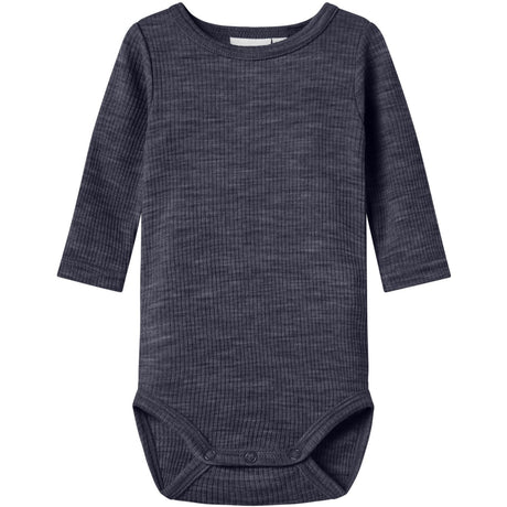 Name It Ombre Blue Nbnwax Wool Rib Ls Body Noos