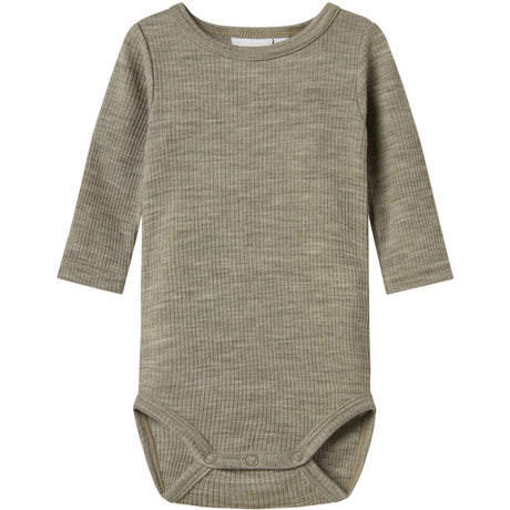 Name It Dried Sage Nbnwax Wool Rib Ls Body Noos