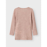 Name It Shadow Gray Nmnwax Wool Rib Ls Top Noos