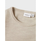 Name It Nacreous Cloud Nmnwax Wool Rib Ls Top Noos