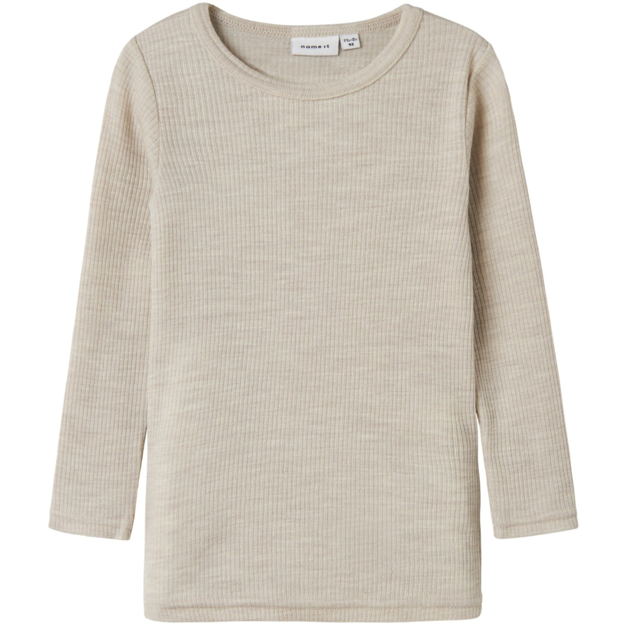 Name It Nacreous Cloud Nmnwax Wool Rib Ls Top Noos