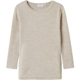 Name It Nacreous Cloud Nmnwax Wool Rib Ls Top Noos