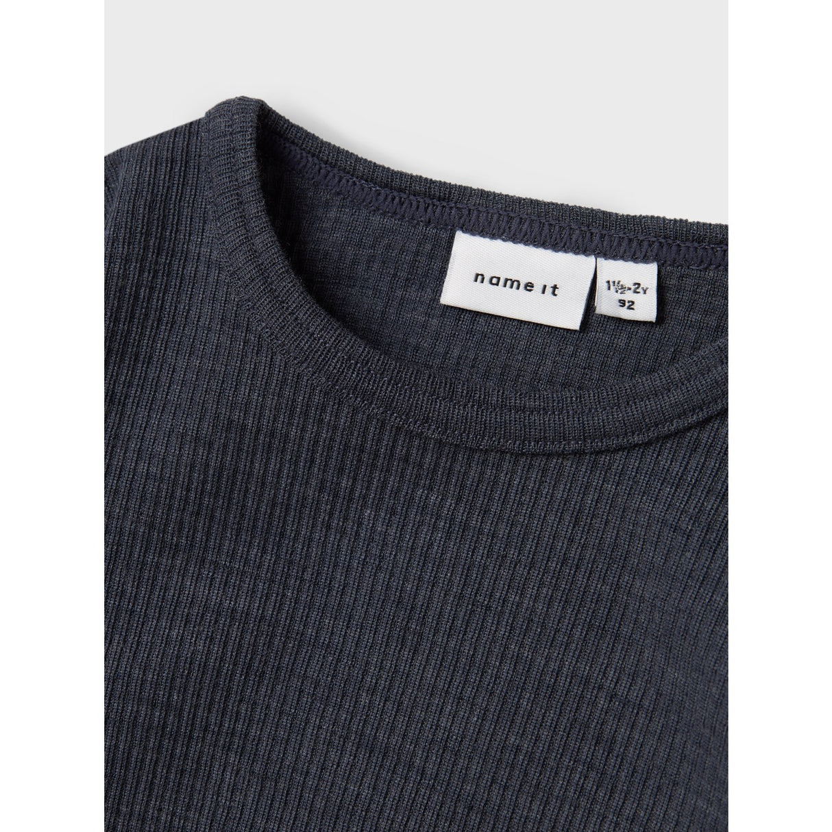 Name It Ombre Blue Nmnwax Wool Rib Ls Top Noos