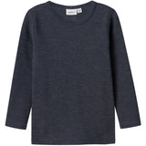 Name It Ombre Blue Nmnwax Wool Rib Ls Top Noos