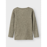 Name It Dried Sage Nmnwax Wool Rib Ls Top Noos