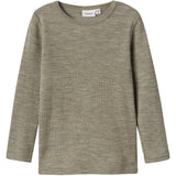 Name It Dried Sage Nmnwax Wool Rib Ls Top Noos