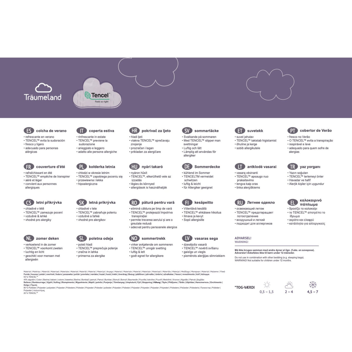 Träumeland Summer Duvet Mare Baby