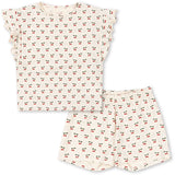 Konges Sløjd Cherry Motif Lin Frill Set Gots