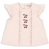 Konges Sløjd Peony Stripe Ellie Frill Top Gots
