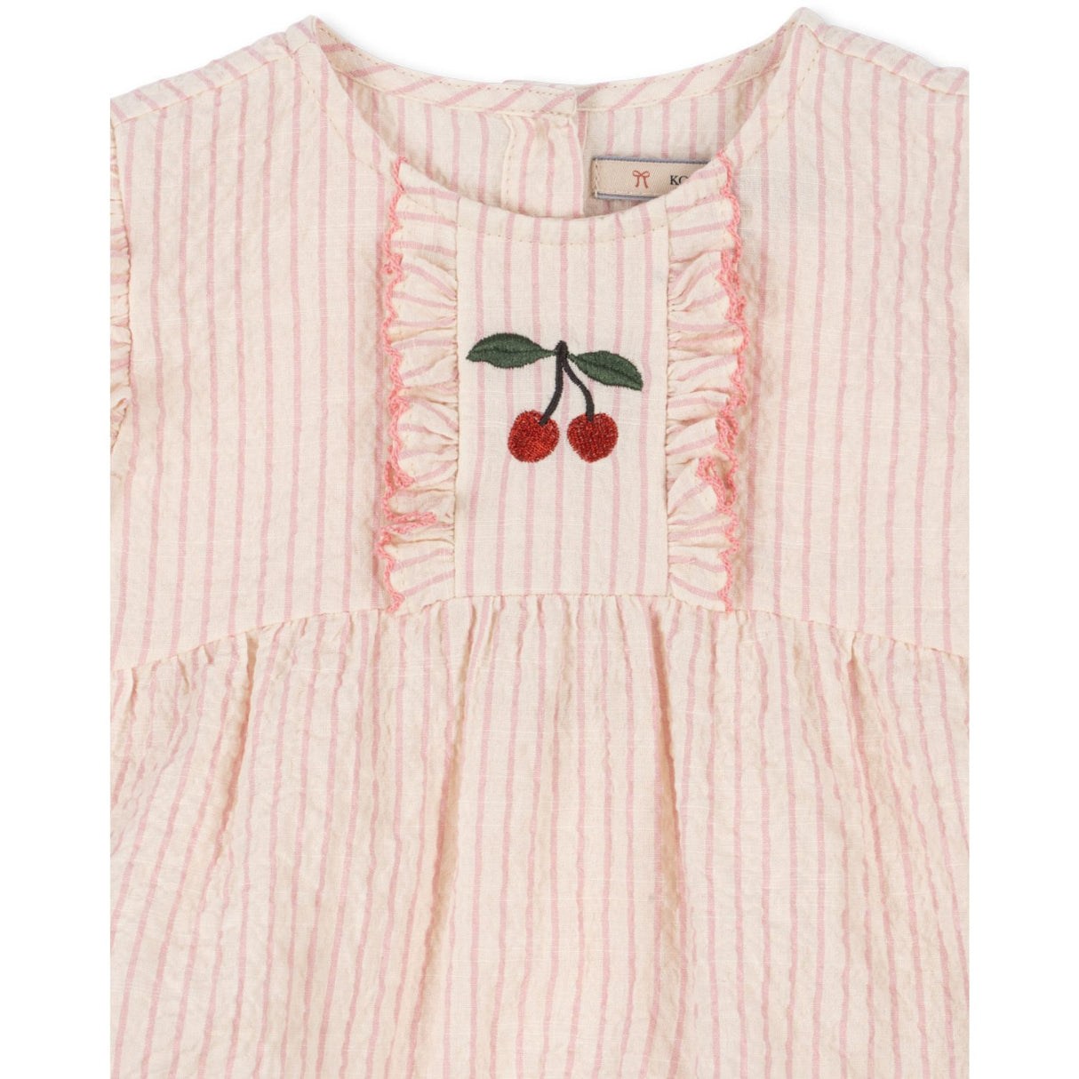 Konges Sløjd Peony Stripe Ellie Frill Romper Gots