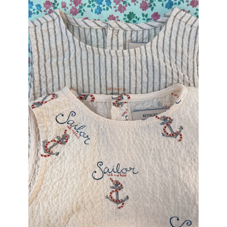 Konges Sløjd Stripe Bluie Elliot Romper Gots