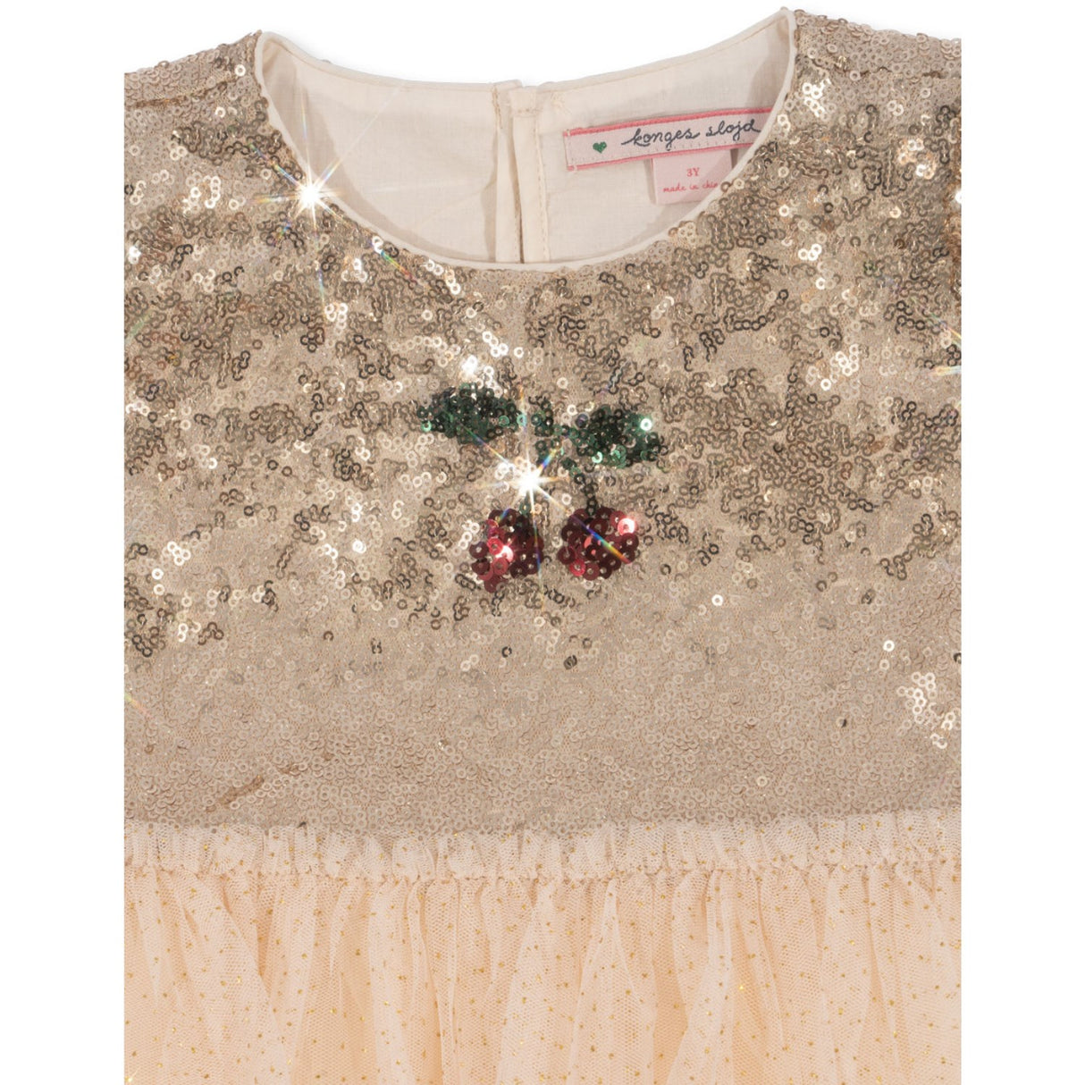 Konges Sløjd Gold Blush Starla Puff Sleeve Dress