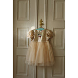 Konges Sløjd Gold Blush Starla Puff Sleeve Dress