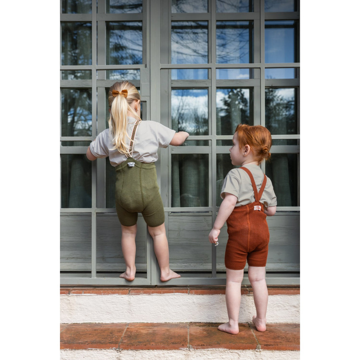 Silly Silas Cinnamon Shorty Tights With Braces