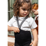 Silly Silas Classic Black Checked Shorty Tights With Braces