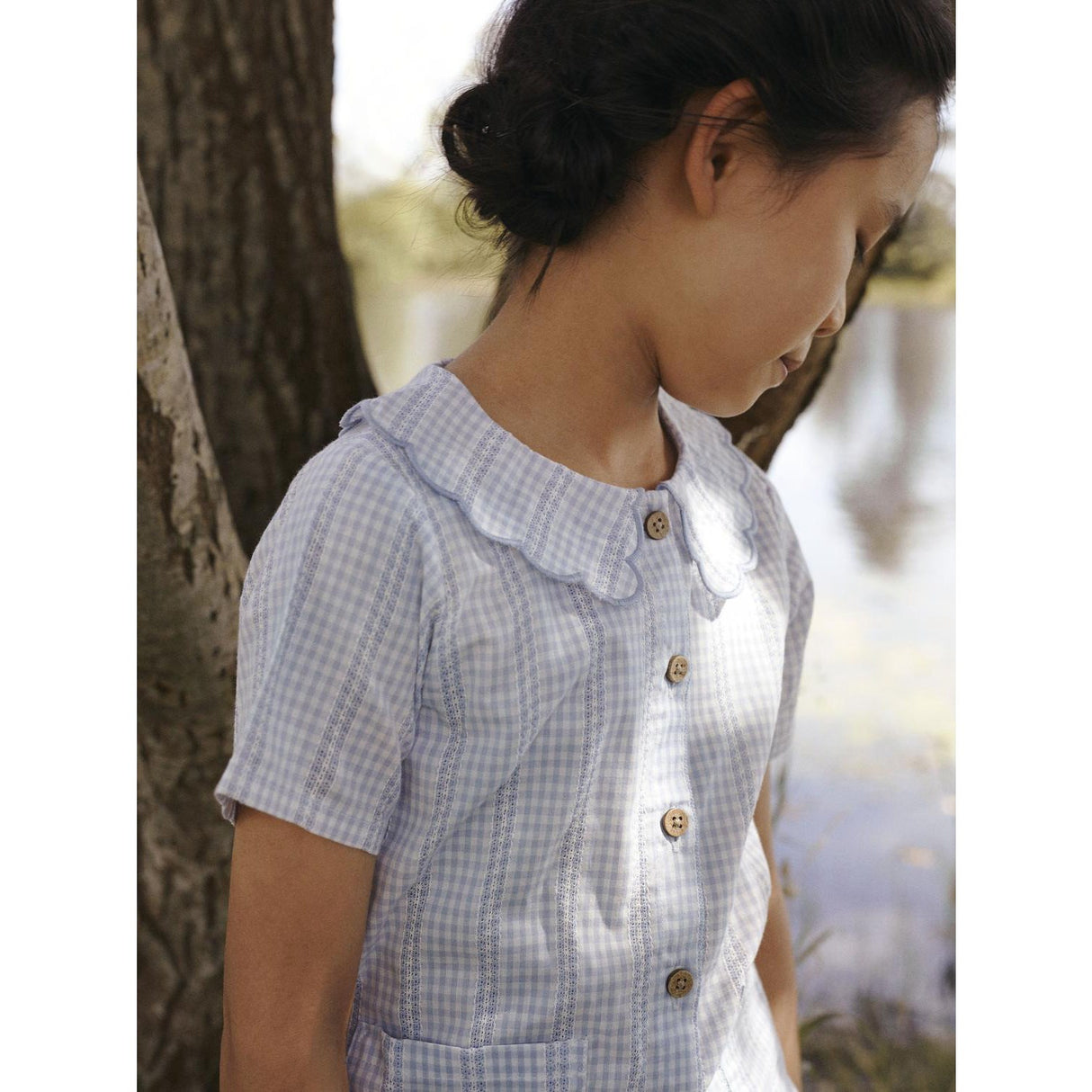 Lil'Atelier Zen Blue Nmfhazelle Ss Loose Shirt Lil