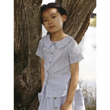 Lil'Atelier Zen Blue Nmfhazelle Ss Loose Shirt Lil