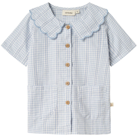 Lil'Atelier Zen Blue Nmfhazelle Ss Loose Shirt Lil