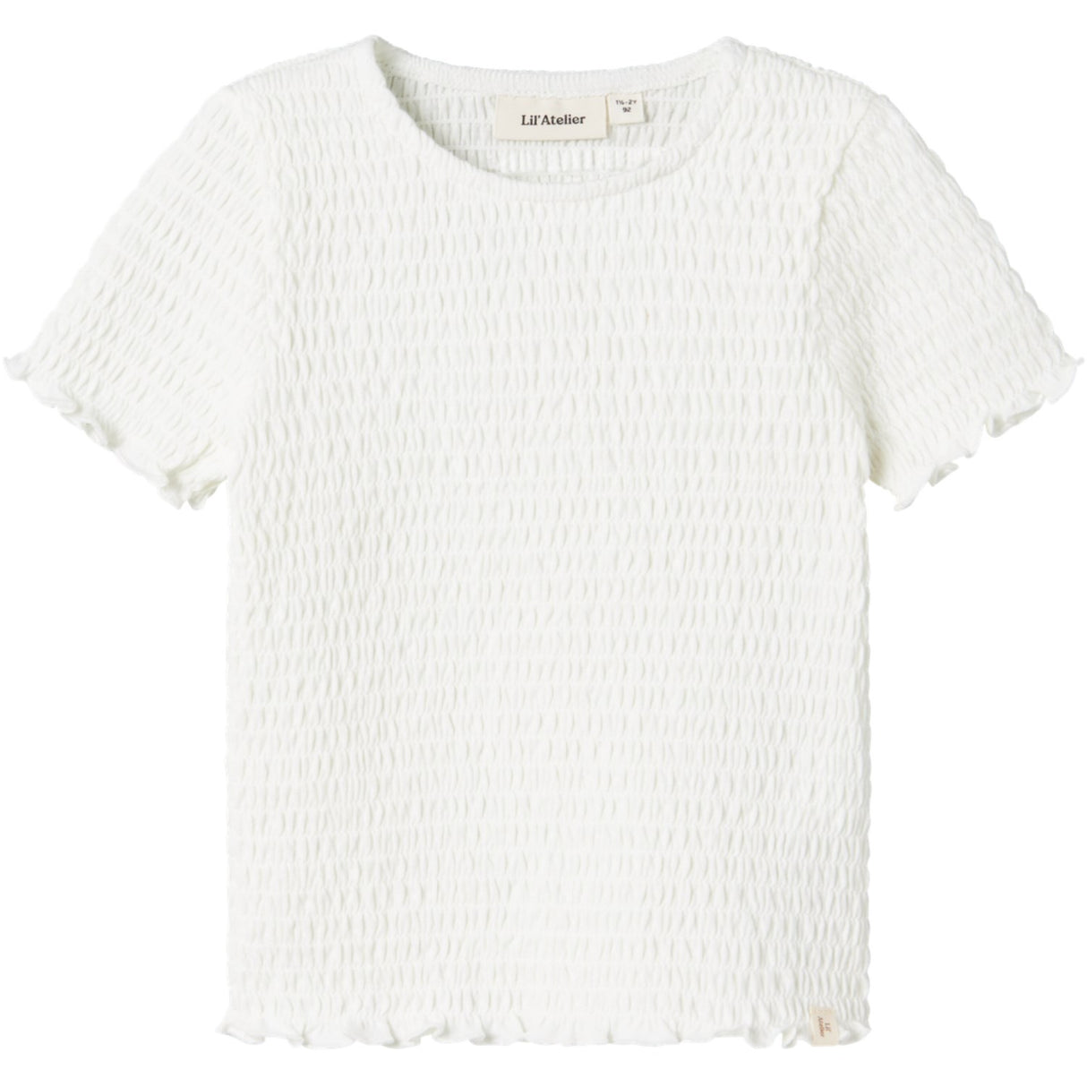 Lil'Atelier Coconut Milk Nmfjacoba Ss Short Slim Top Lil