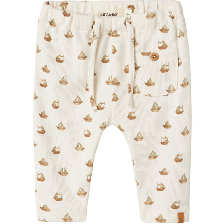 Lil'Atelier Coconut Milk Boat Nbmlavo Eko Loose Pants Lil