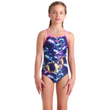 Arena Multi Girl'S Arena Soap Bubbles Swimsuit Light Drop Back