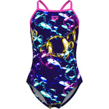 Arena Multi Girl'S Arena Soap Bubbles Swimsuit Light Drop Back