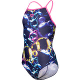 Arena Multi Girl'S Arena Soap Bubbles Swimsuit Light Drop Back