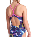 Arena Multi Girl'S Arena Soap Bubbles Swimsuit Light Drop Back