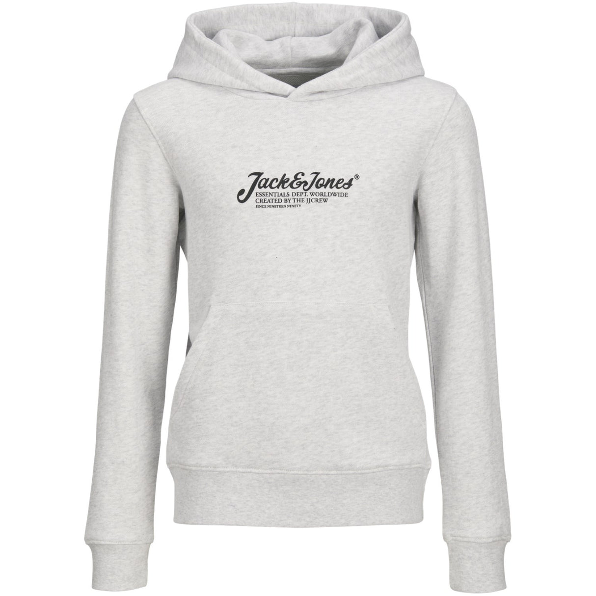 Jack & Jones Junior White Melange Jjbeau Sweat Hood Jnr