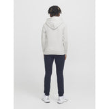 Jack & Jones Junior White Melange Jjbeau Sweat Hood Jnr