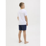 Jack & Jones Junior Navy Blazer Jpstmaui Jjswim Db Wb Neon Akm Jnr