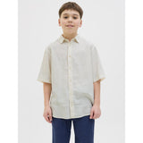 Jack & Jones Junior Antique White Jorparos Oversized Shirt Ss Jnr