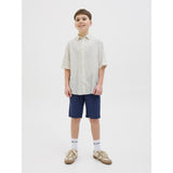 Jack & Jones Junior Antique White Jorparos Oversized Shirt Ss Jnr