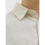 Jack & Jones Junior Antique White Jorparos Oversized Shirt Ss Jnr