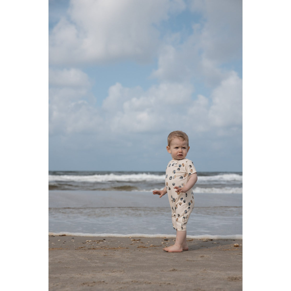 Petit Piao Clam Summer Romper S/S Sum Printed