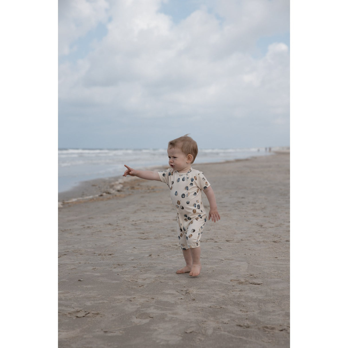 Petit Piao Clam Summer Romper S/S Sum Printed