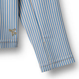 Wheat Blue Swim Stripe Swim T-Shirt L/S Zip Ada