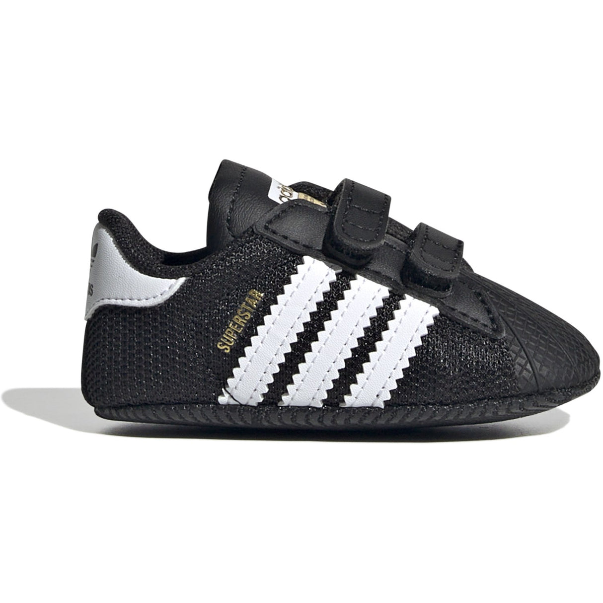adidas Originals Core Black/Ftwr White/Gold Met. Superstar Crib Sneakers