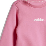 adidas Originals Pink Fusion/White I Lin Fl Jog Sweat Set