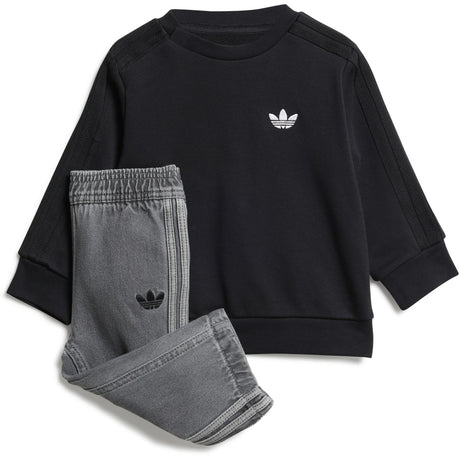 adidas Originals Black/Light Denim Denim Crew Set