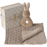 Maileg Rabbit Rattle Set - Cream Peach