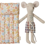 Maileg Beach Mouse With Air Mattress, Dad - Flower