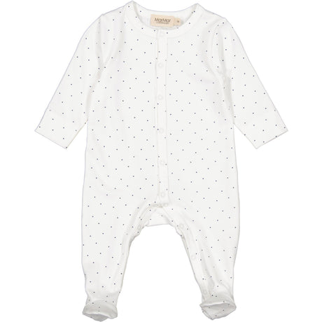 MarMar Modal Smooth Print Blue Dot Rukano Onesie